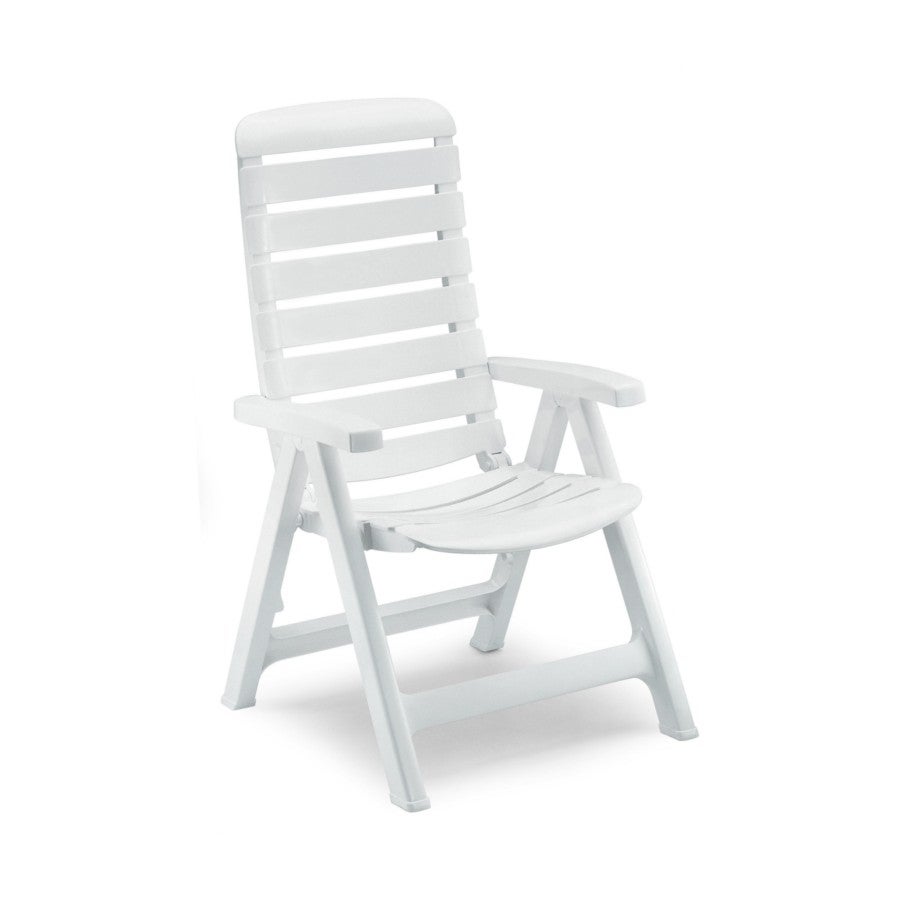 Poltrona Scab In Resina Pieghevole Quintilla - Design Moderno, Colore Bianco, Modello 1135