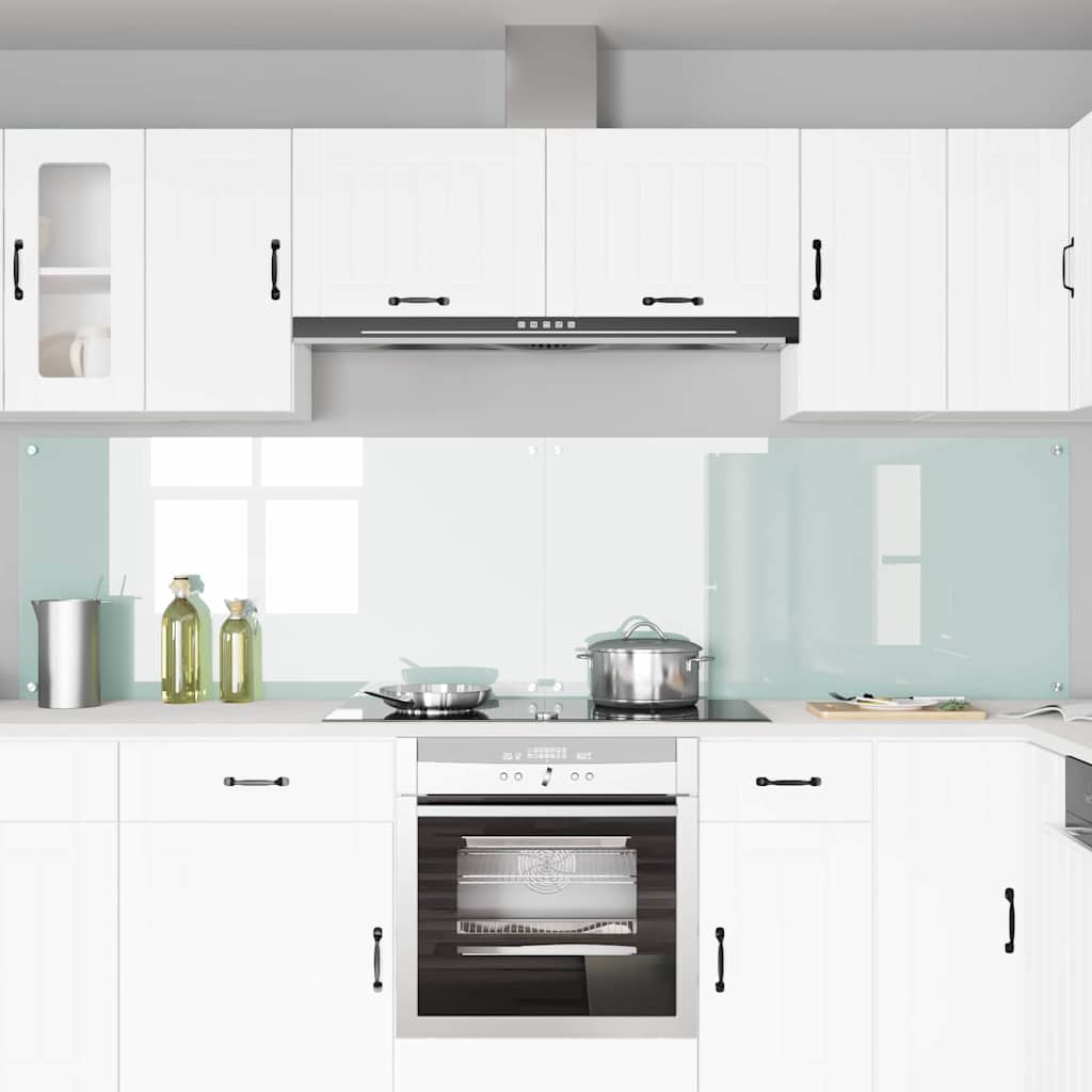 vidaXL Crédence de cuisine 2 pc Blanc 120 x 60 cm verre trempé - 3