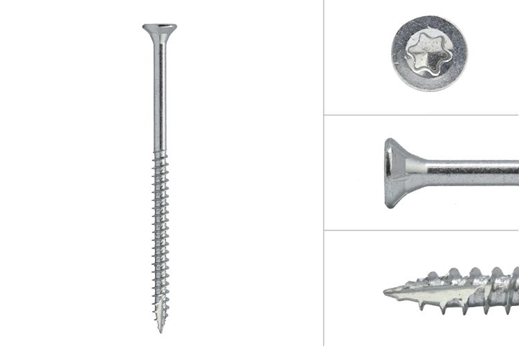 Wovar Vis d'extérieur galvanisée 4 x 70 mm Torx 20 - Boîte 200 Pièces ...