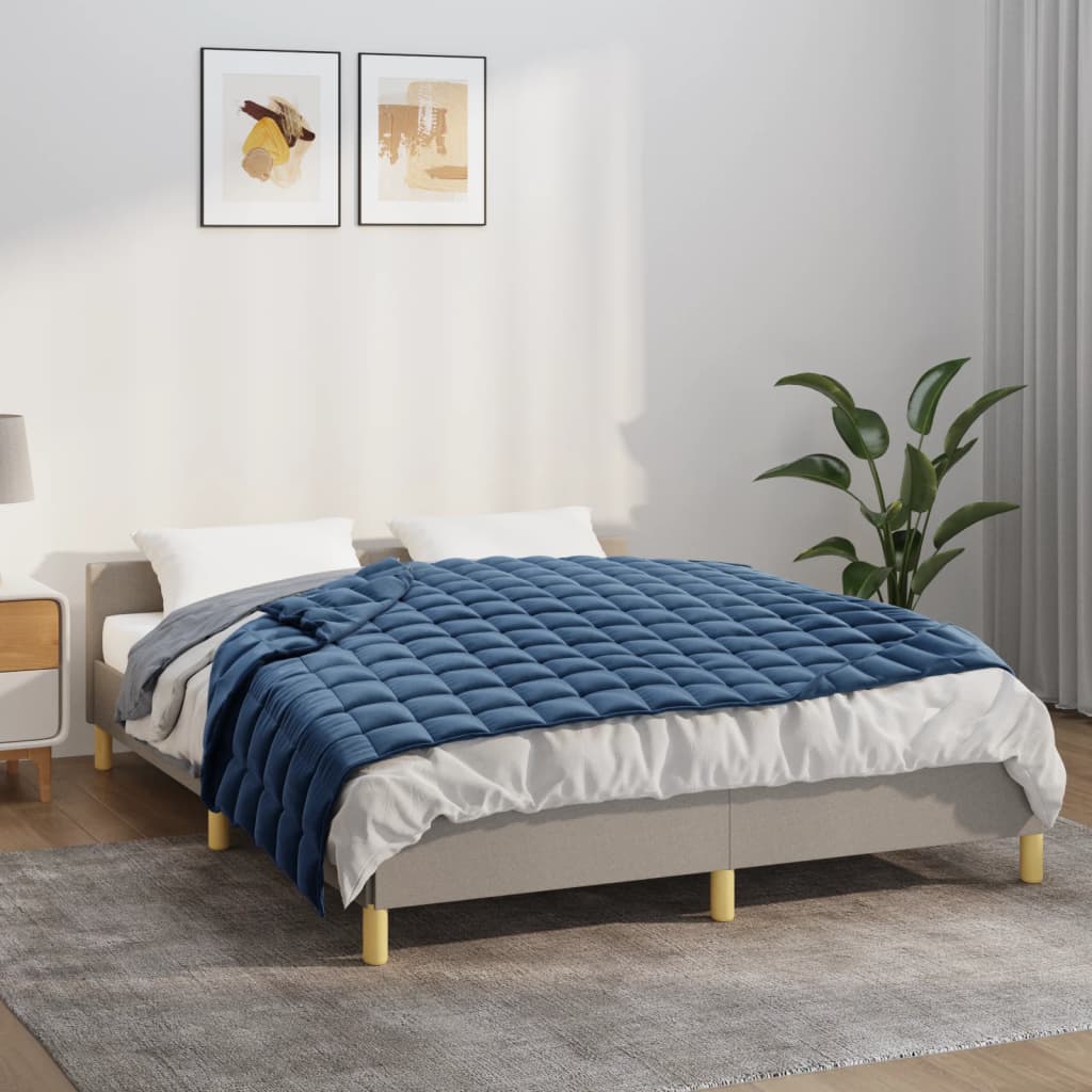 Maison exclusive - manta con peso tela azul 150x200 cm 11 kg