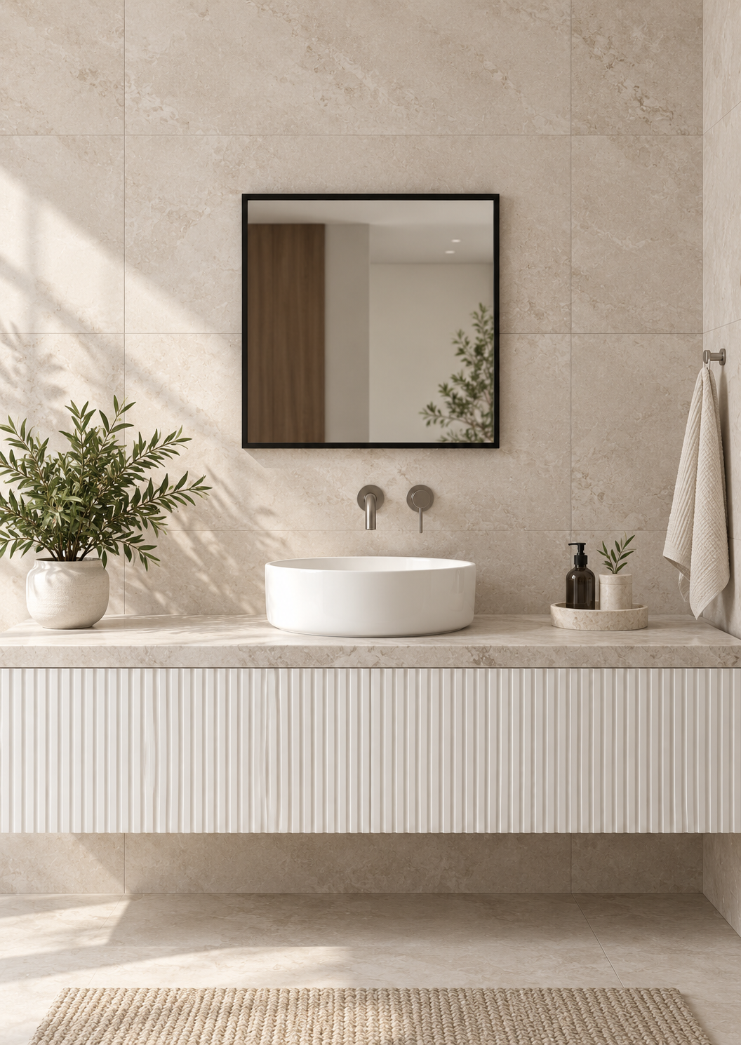 BRW LINE lustro w czarnej ramie 65 x 60 cm