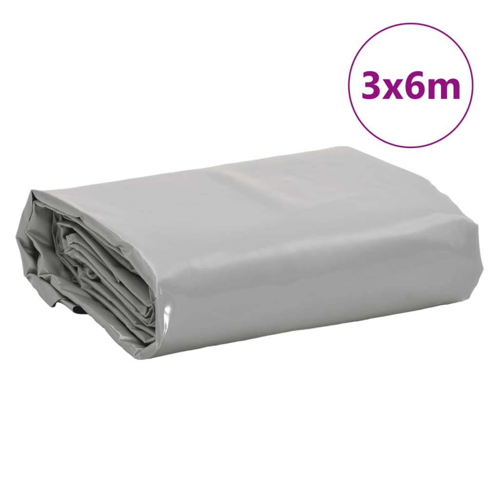 Lona protetora cinza 3x6 m 650 g/m2 - COMFORTXL - 8