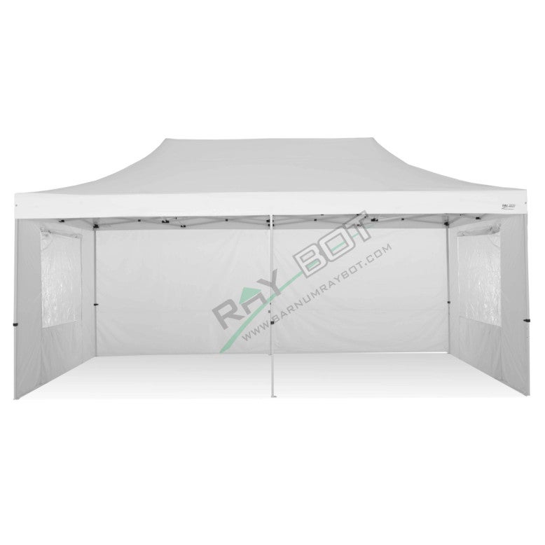 Tonnelle Pliant 6X3 RAY BOT Blanc Acier 30mm AVEC BÂches Latérales et ...