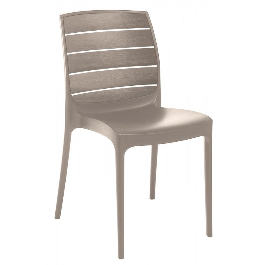 Sedia esterno giardino impilabile bar ristorante Carmen Grand Soleil - Beige Juta - 5