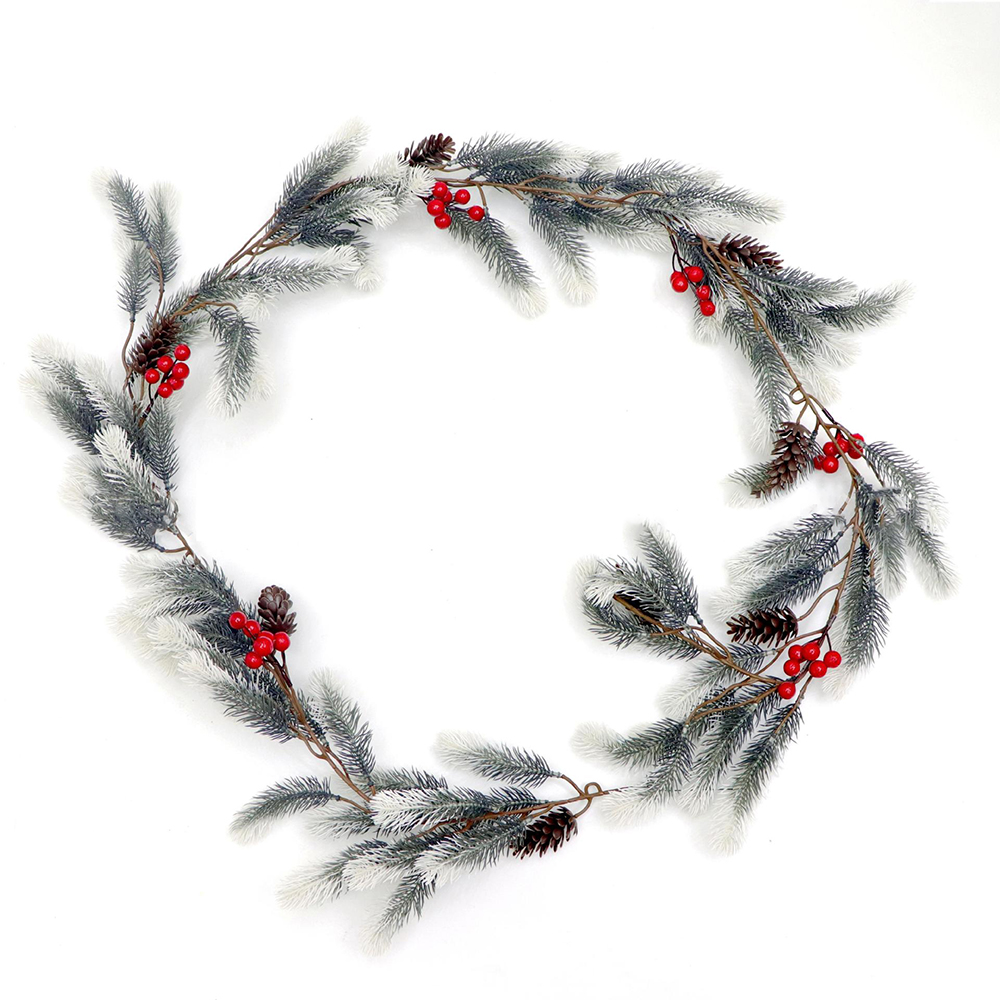 Couronne De Noël – Couronne De Pin Norfolk Artificielle Pour Porte D'entrée – Couronne De Cyprès De Pin Vert Pour Intérieur Et Extérieur, Ferme, Fenêtre, Festival, Décoration De Mariage, Couronne