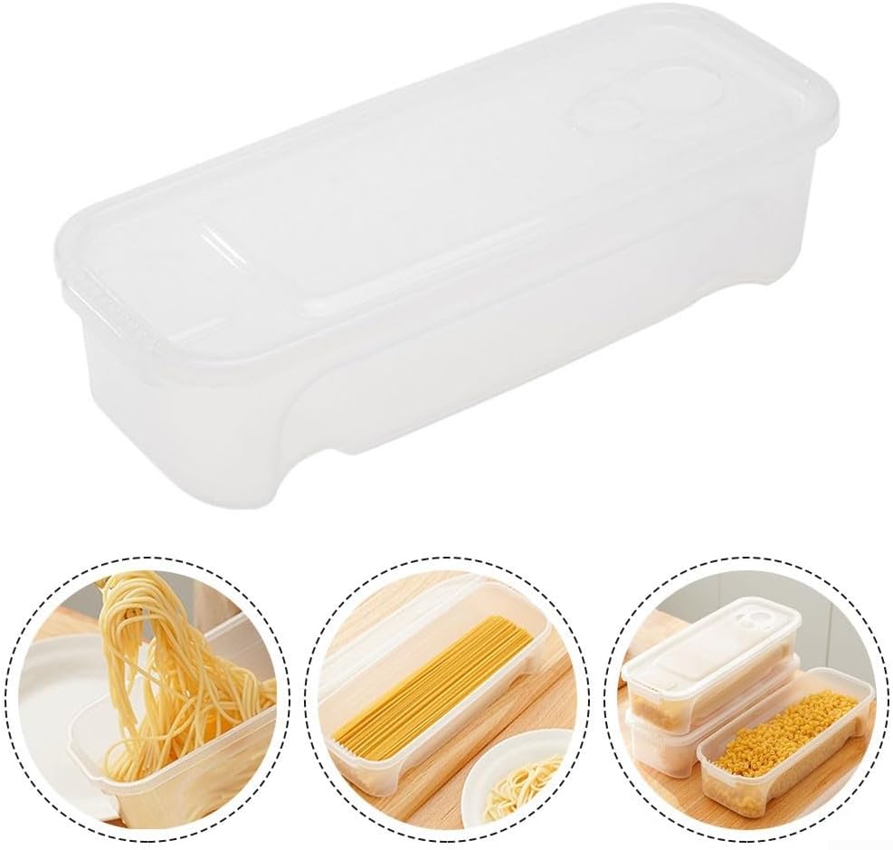 Funkcjonalny pojemnik na makaron do mikrofalówki z otworem odpływowym i przyborami kuchennymi ułatwiającymi gotowanie