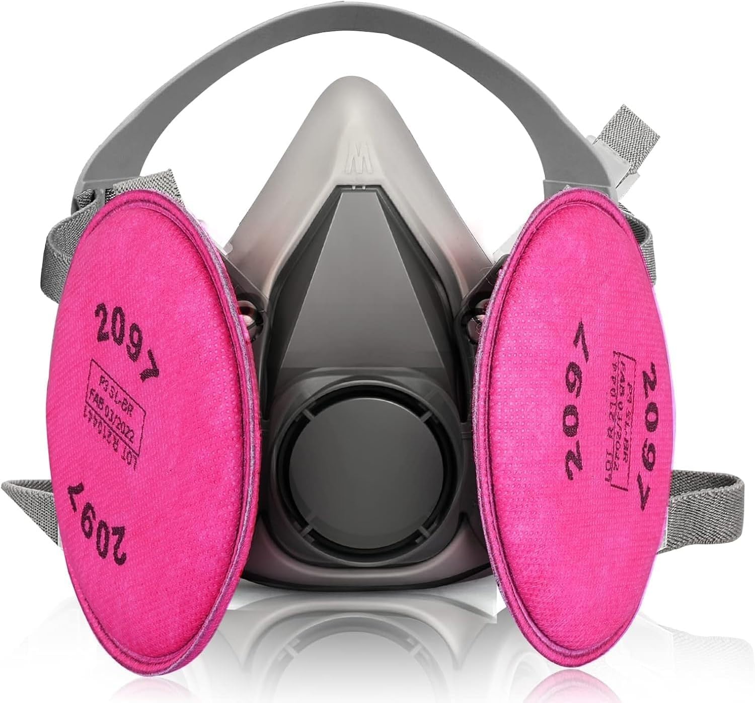 Lot De 3 Masques RZ M2 Filtration Anti-poussière, Noir, Taille L, Réutilisables