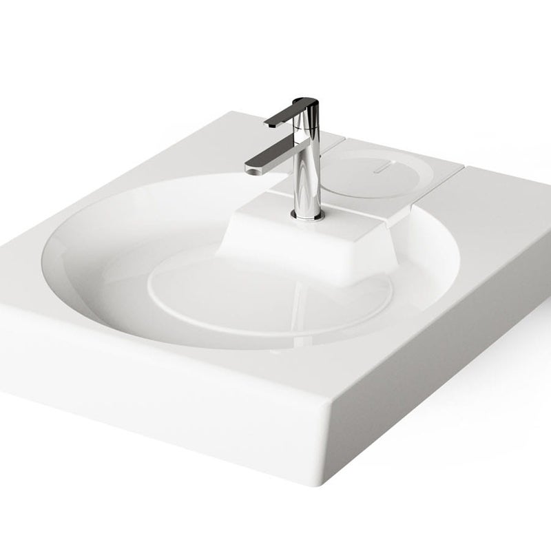 Umywalka na pralkę 75x60x10 cm z syfonem i mydelniczką, PAA