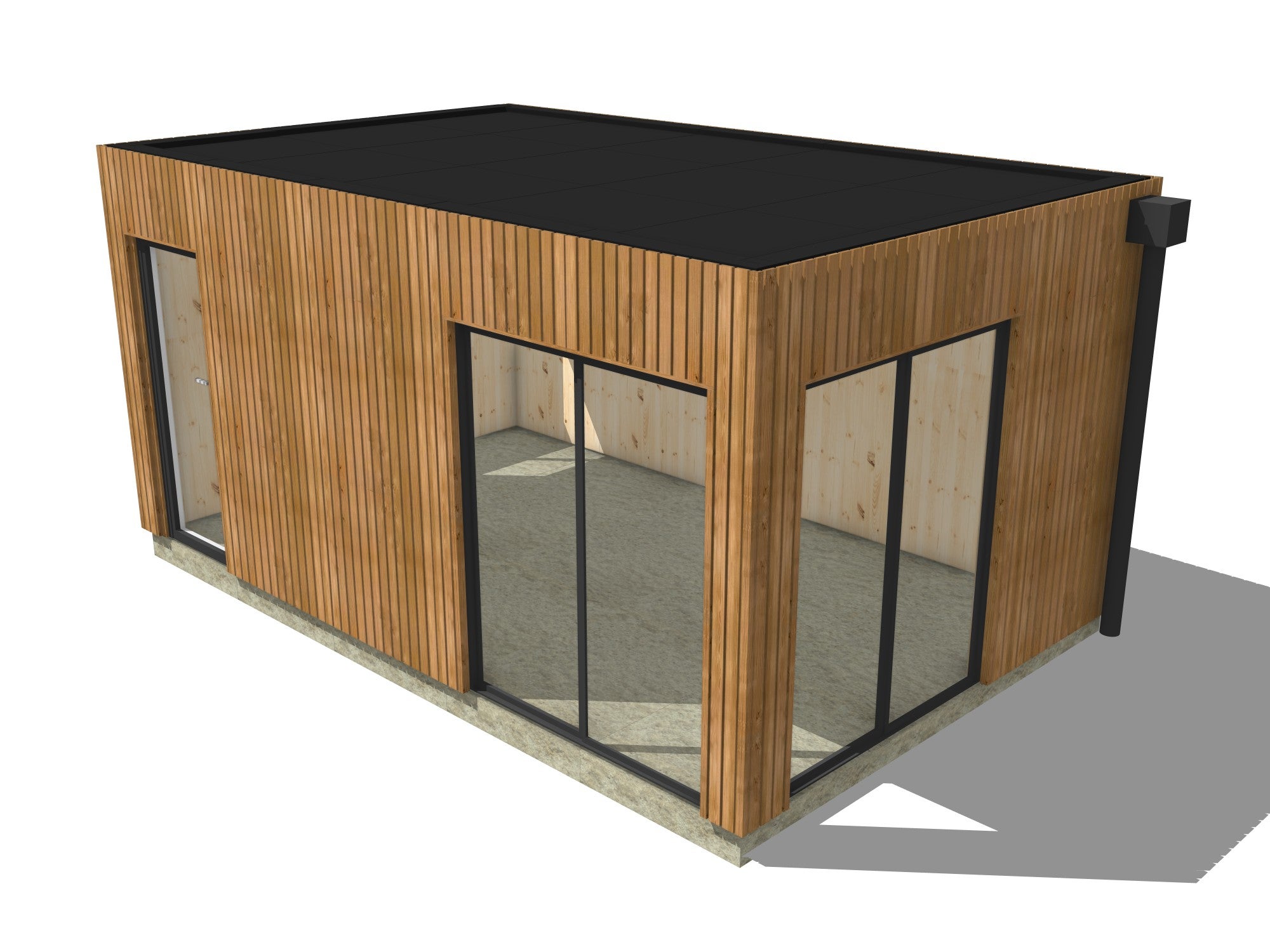 Bureau de jardin bois en bois 5,5 x 3,5 x 2,7 m - 2