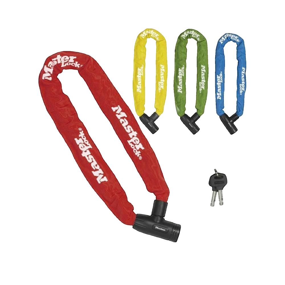 Łańcuch antykradzieżowy Master Lock 90cm 8mm Stal cementowana powłoka nylonowa