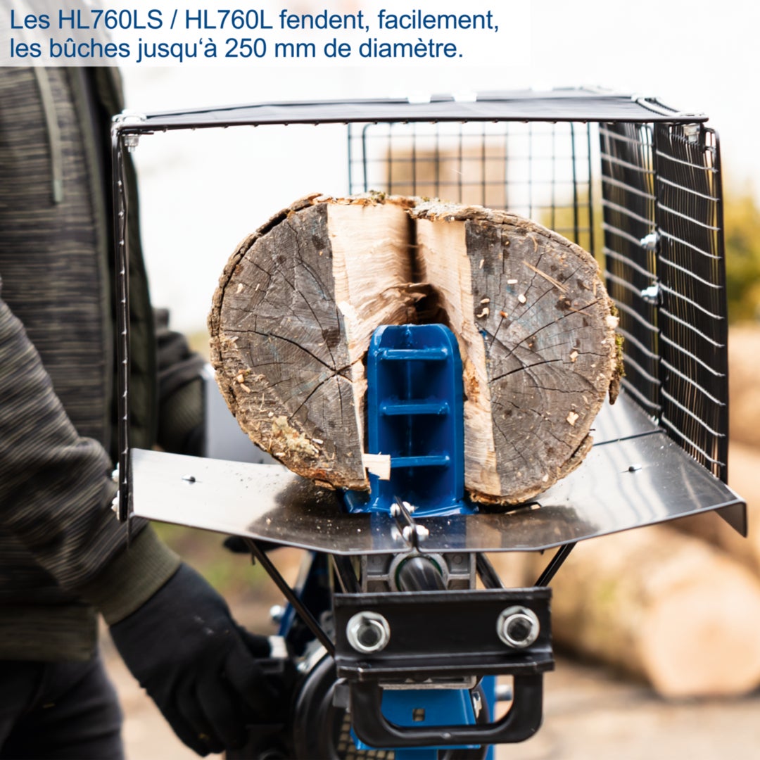 Scheppach Fendeur de bûches horizontal HL760L – 2000 W – Fendeur de bûches hydraulique – 230 V – Fendage 7 T – 208 bars – Vitesse 2800 tr/min - 3