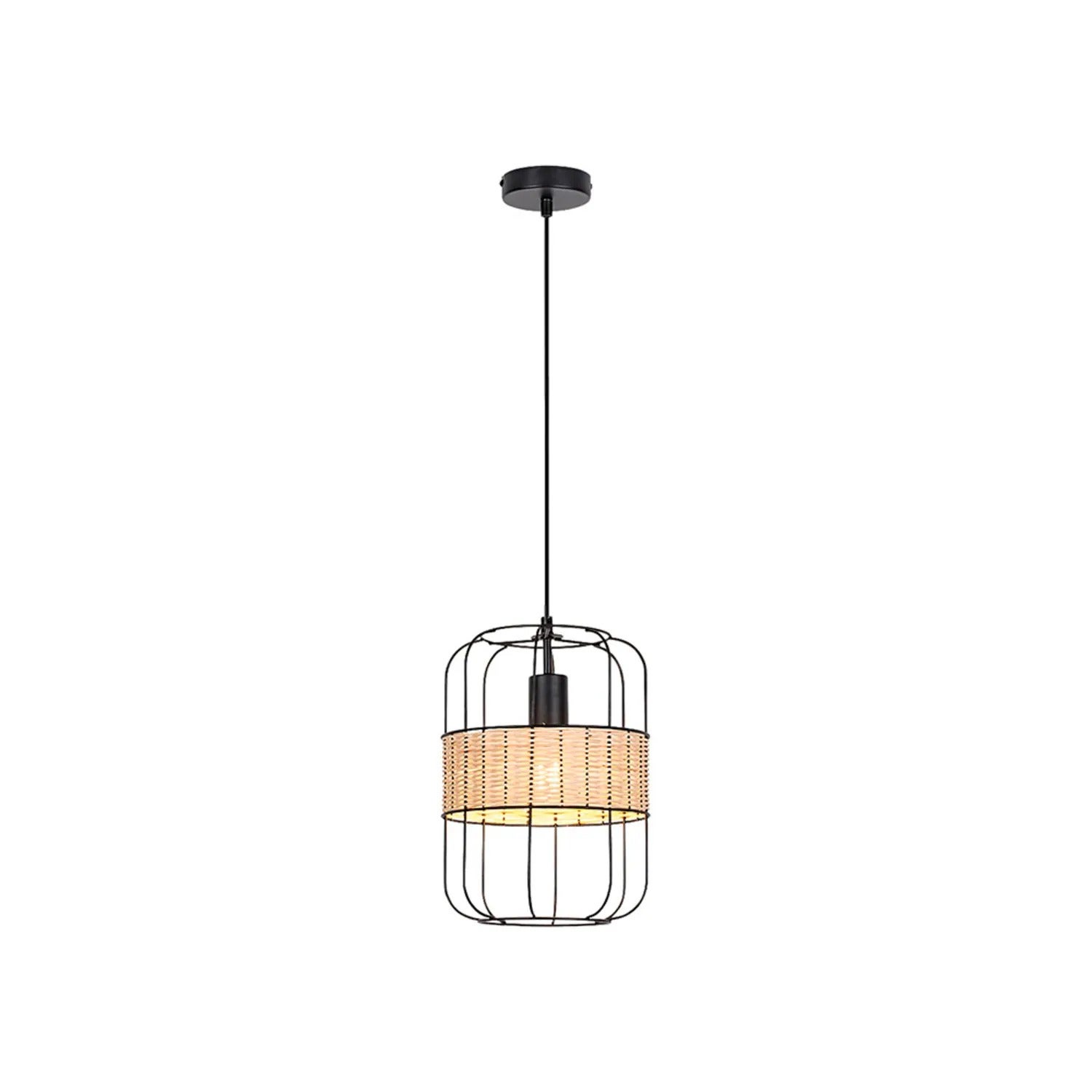 Lampa wisząca Indiana czarna 1xE27x40W metal wym:120x22x22cm IP20 Rabalux