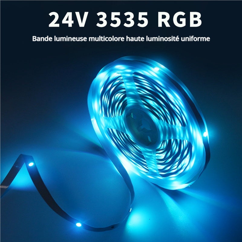 Ruban LED RVB, 20 m - 320 LED, Bandeau lumineux à couleurs changeantes, synchronisé avec la musique, avec télécommande et application de contrôle - 8