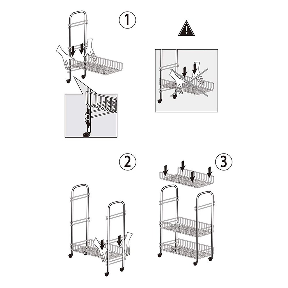 Chariot à roulettes avec 3 étagères en acier avec Polytherm argent Lugano - 5