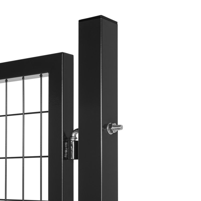 Portillon grillagé en acier galvanisé maille 100 x 50 L 1m20 x 1m75 Noir - 3