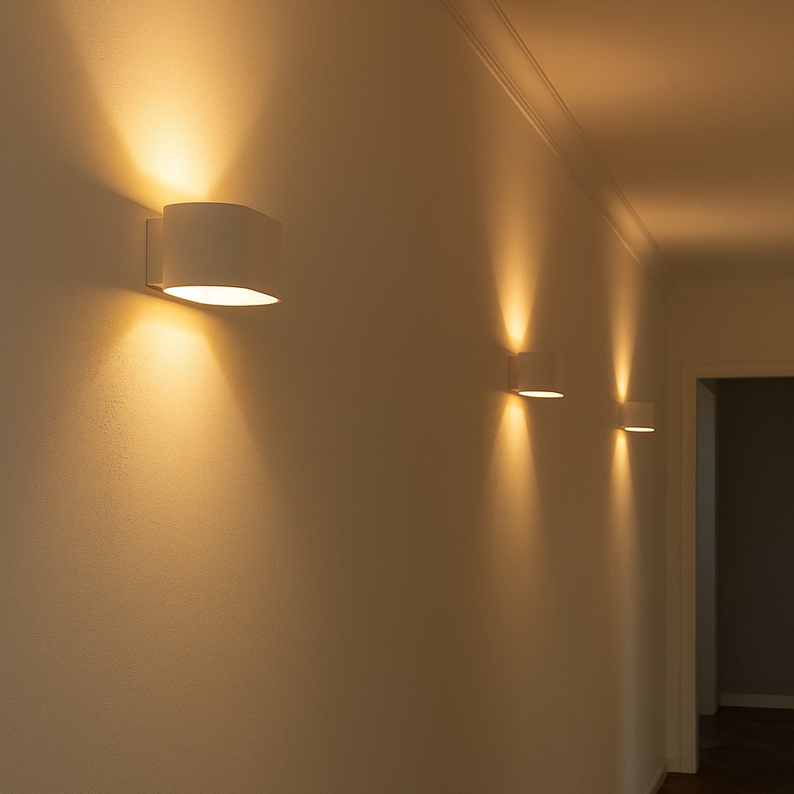 Aplique de pared interior de aluminio blanco con iluminación arriba y abajo, casquillo G9 (bombilla no incluida) - 9