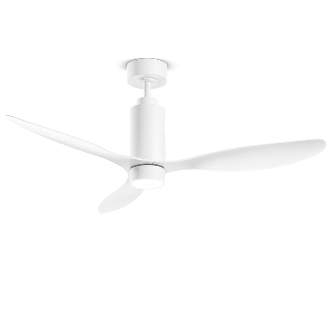 Wentylator sufitowy Perenz 7198 B CT biały z oświetleniem – Ø 132 cm, 3 łopatki, 6 prędkości, silnik prądu stałego 35 W, cichy