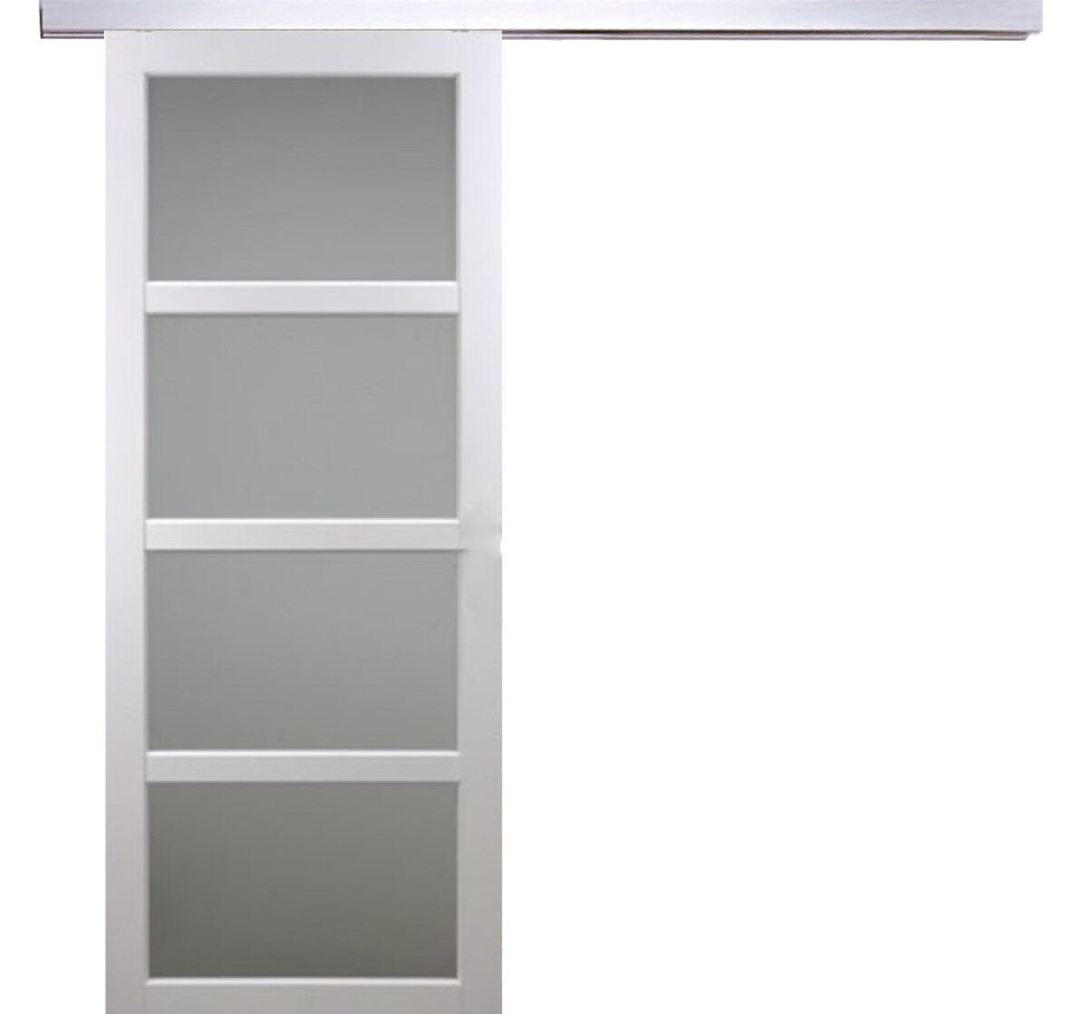 Tana puerta corredera blanca amplia 73 con carril de aluminio