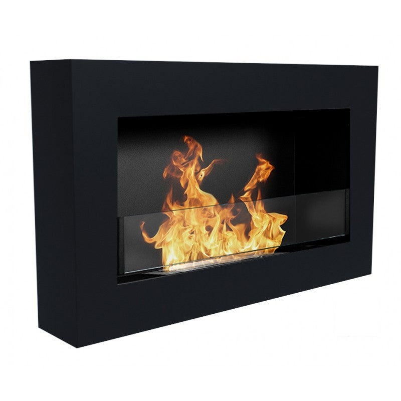 Chimenea de bioetanol Modelo Carina Negro con cristal protector 65 cm - 7
