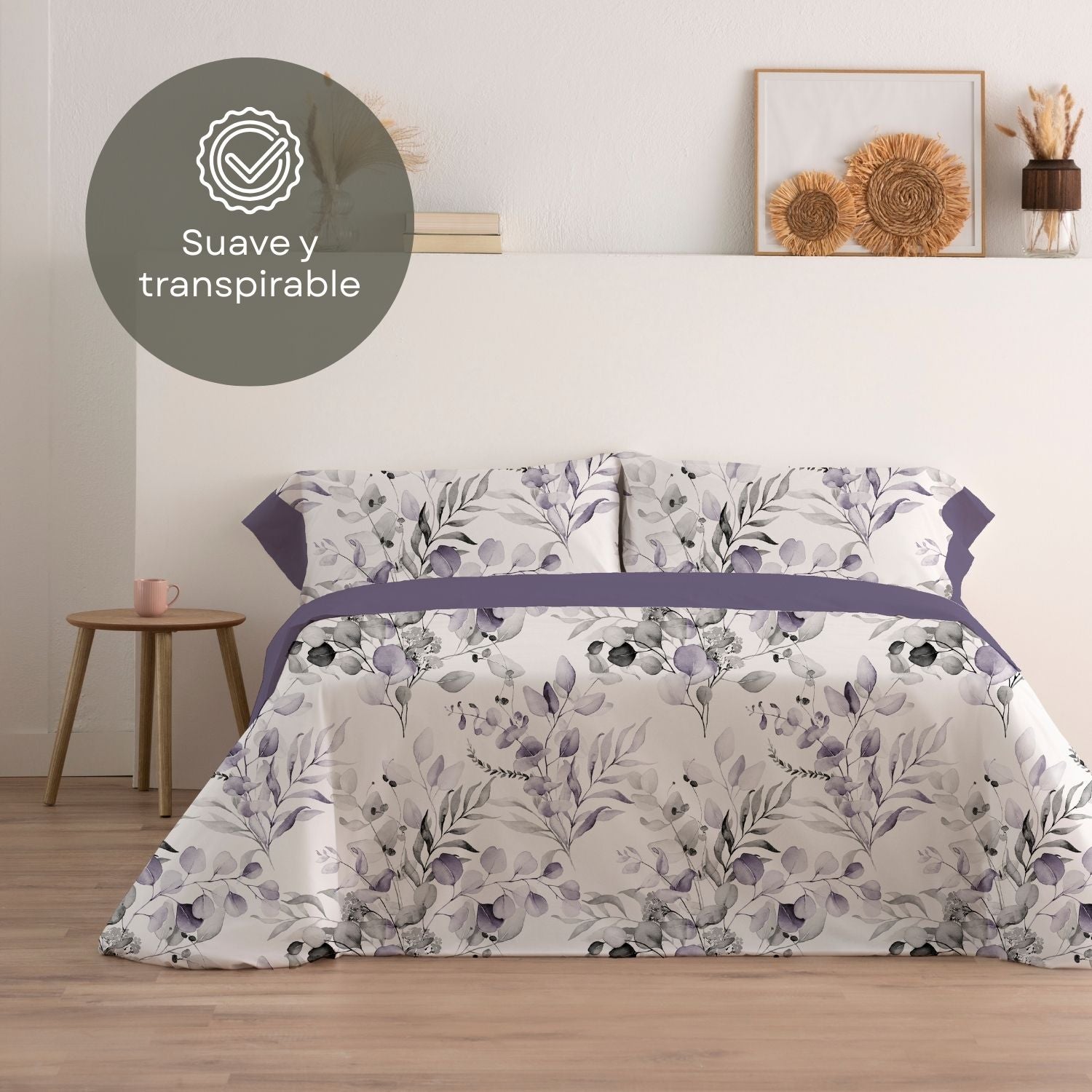 Jogo de Lençóis 144 fios Ahoa Malva Cama 160cm (4 peças) Donegal Collections - 6