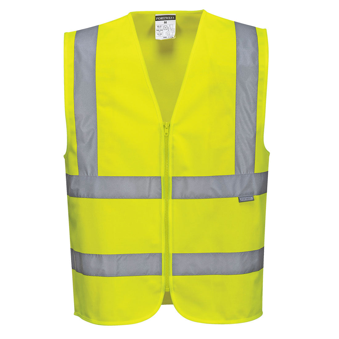 Gilet haute visibilité zippé Portwest Classe 2 Jaune M - 4