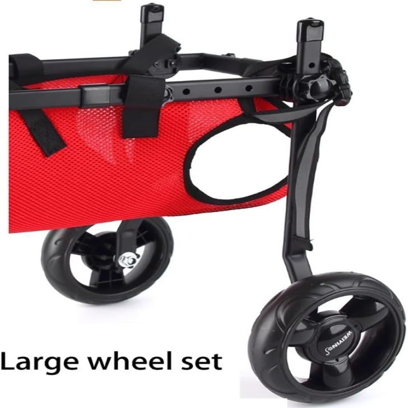 Silla de ruedas personalizada para perros, ruedas con amortiguación, correas de seguridad (L) - 3