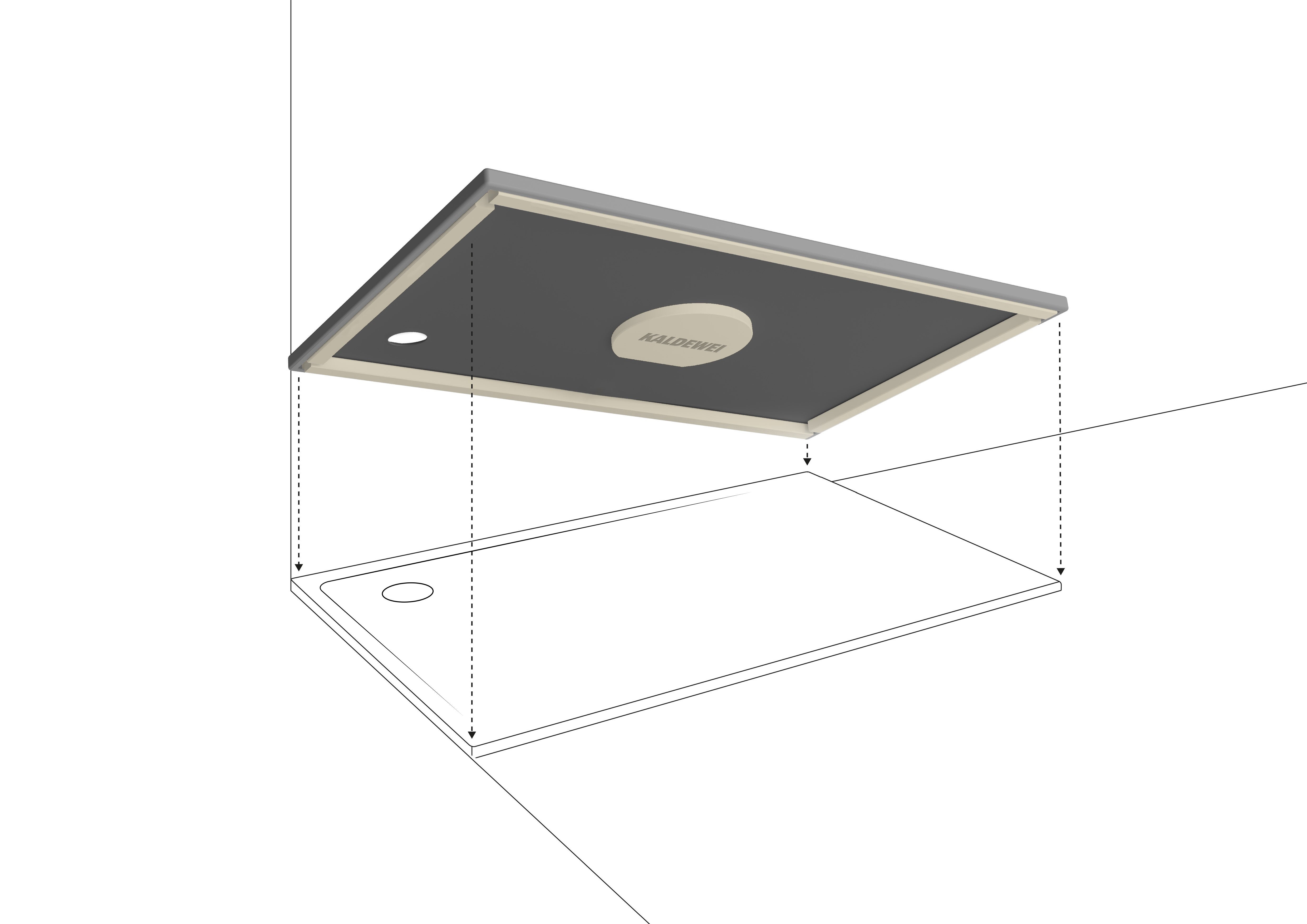 Kaldewei SUPERPLAN 1857-5, Receveurs de douche avec support de baignoire extra-plat, 90x180cm, 385747981001, 385747981001, Colorazione: Bianco alpino - 4