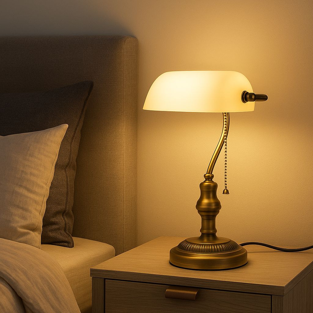 Lampe de table vintage "BANQUERO" - E27