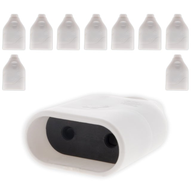 Lot de 10 fiches femelles 2P 6A - Blanc - Zenitech