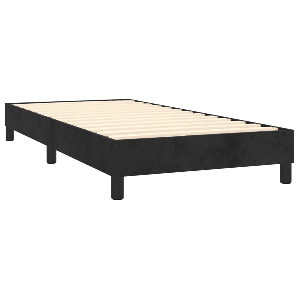 vidaXL Sommier à lattes de lit avec matelas et LED Noir 80x200cm - 5