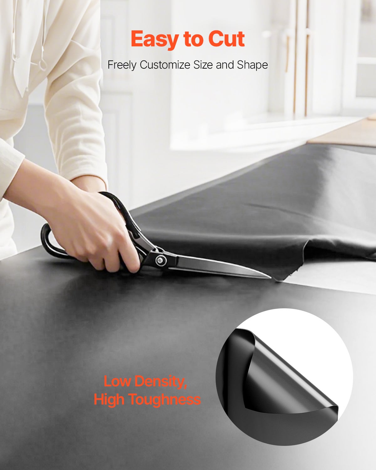 Bâche en plastique très résistante,VEVOR 0,139 mm,rouleau polyéthylène épais,3,05x30,48 m,noir,multi-usages,protection peinture,pare-vapeur - 6