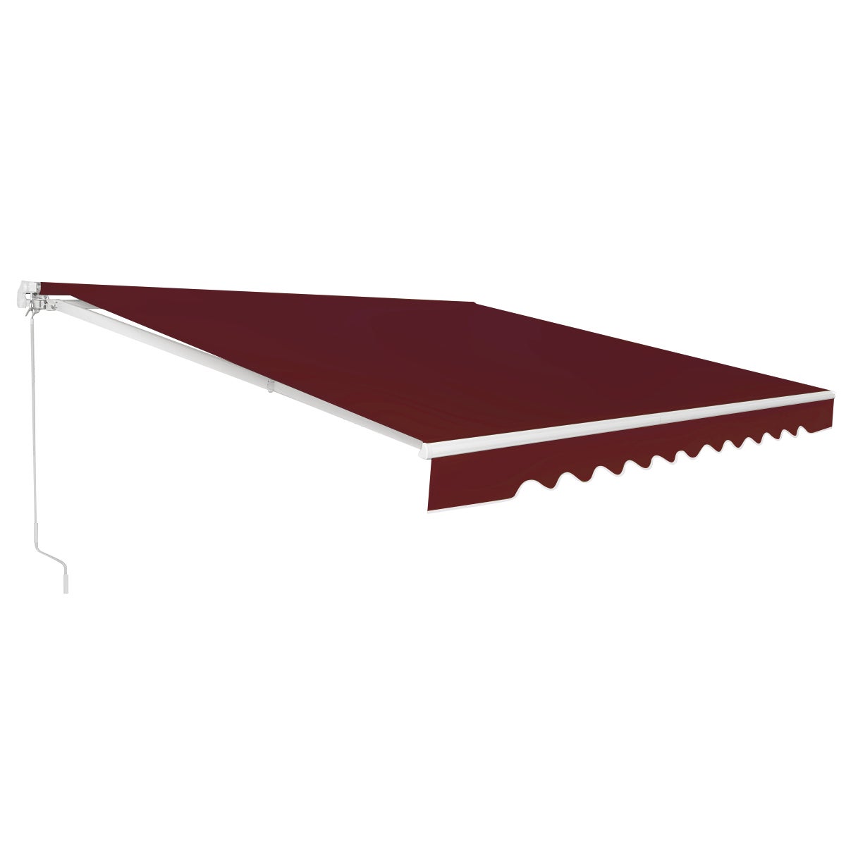 Toldos exterior terraza retractil plegable, toldo para ventana de metal y poliéster, multifuncional toldos exterior con manivela, impermeable adecuado