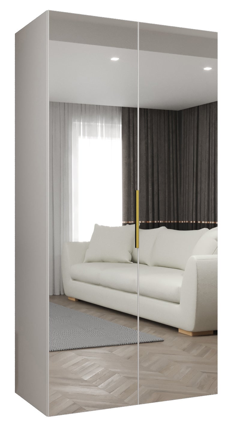 Szafa uchylna otwierana Marbella 3 100 x 52 x 202 cm biały + u. złoty Abiks Meble