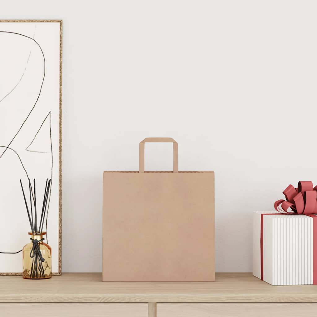 Panier à Provisions En Carton Ondulé Marron - 50x33x26 Cm - Neuf