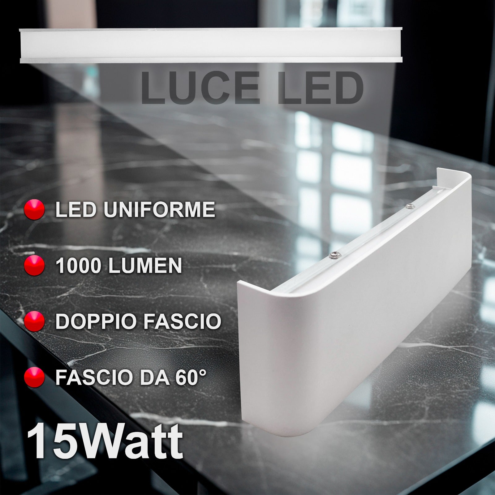 Applique 15W da Parete Interno Moderno Lampada da Parete Regolabile Lampada a Muro LED Luce Alluminio per Soggiorno Camera IP 20 Cambia colore Maka - 5