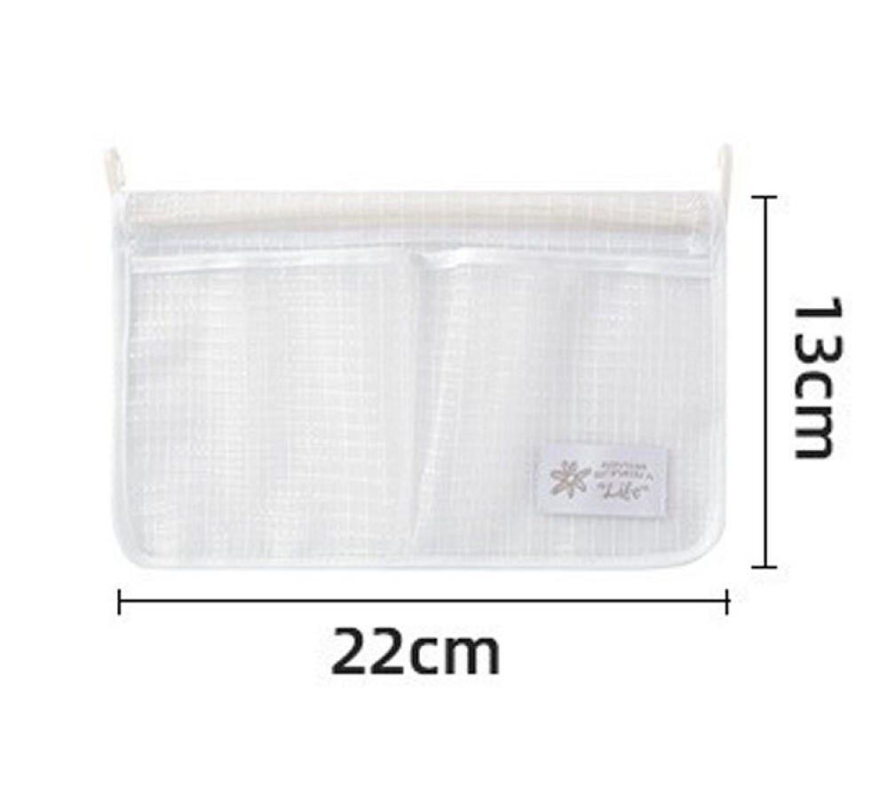 Bolsa de malla para almacenamiento, organizador para refrigerador, colgante, con doble compartimento, para montar en la pared. - 2