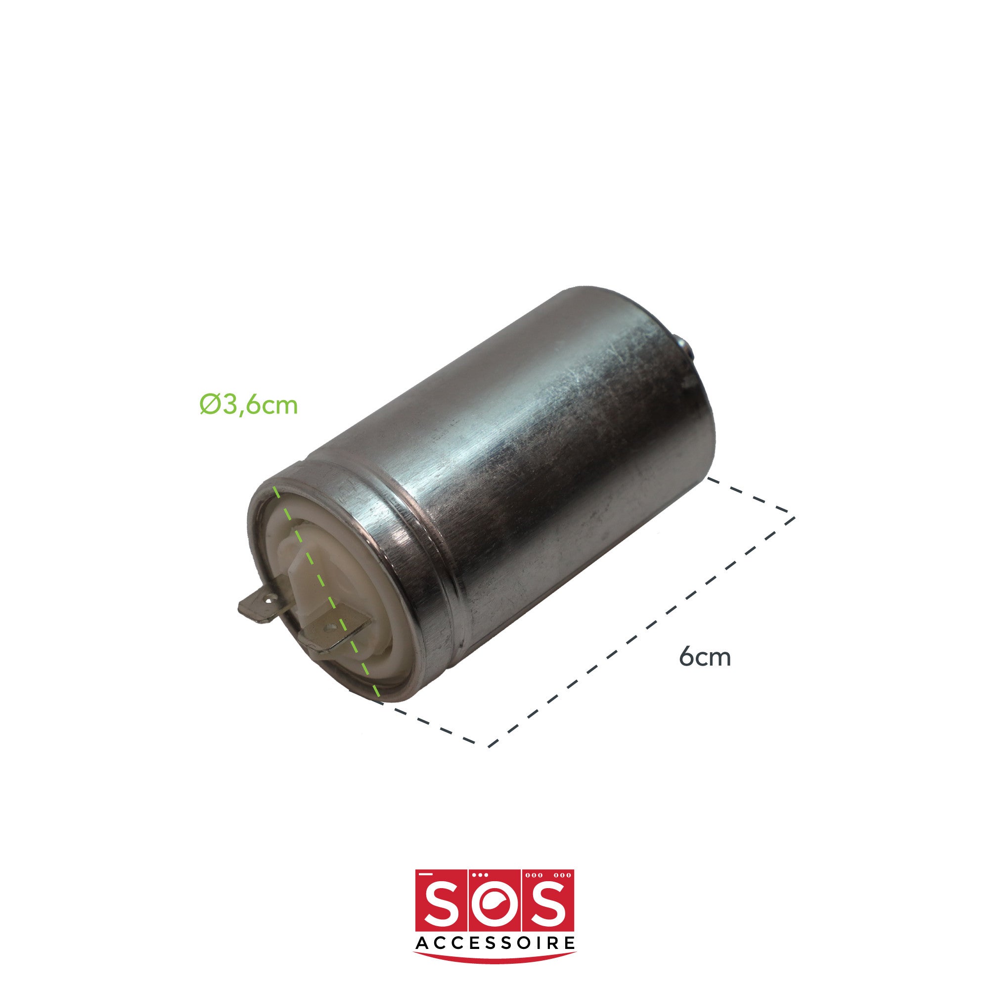 Condensateur 7µF 450V Pour Sèche-linge Candy - Référence D'origine 41039164 - Neuf Sous Emballage
