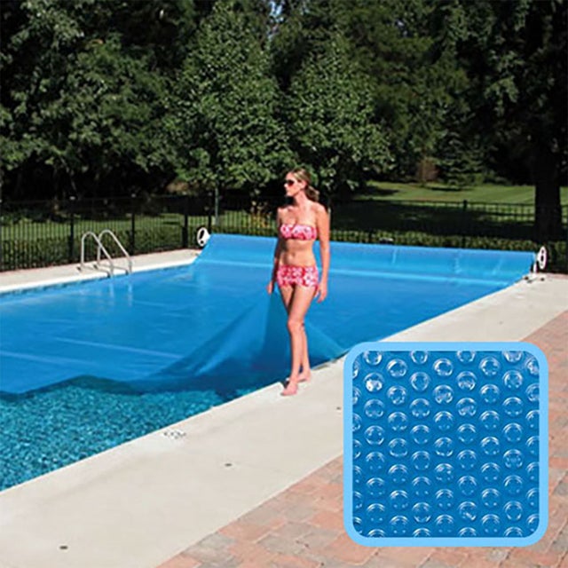 Bâche à bulles 4 m x 8 m pour piscine - 300 microns - Bleu - Linxor