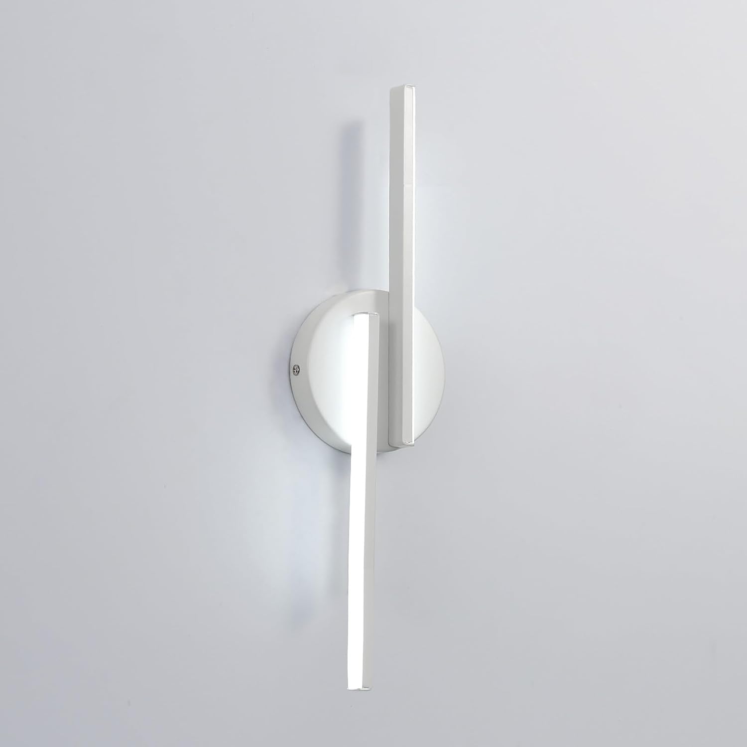 GLAMARIS Lampa ścienna wewnętrzna, nowoczesna lampa LED ścienna 16W, zimne białe światło 6500K, kinkiet LED do sypialni, salonu, korytarza