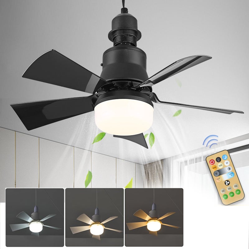 2 Ventilatore Da Soffitto Con Attacco E27, Con Telecomando, 3 Velocità - Foto 4