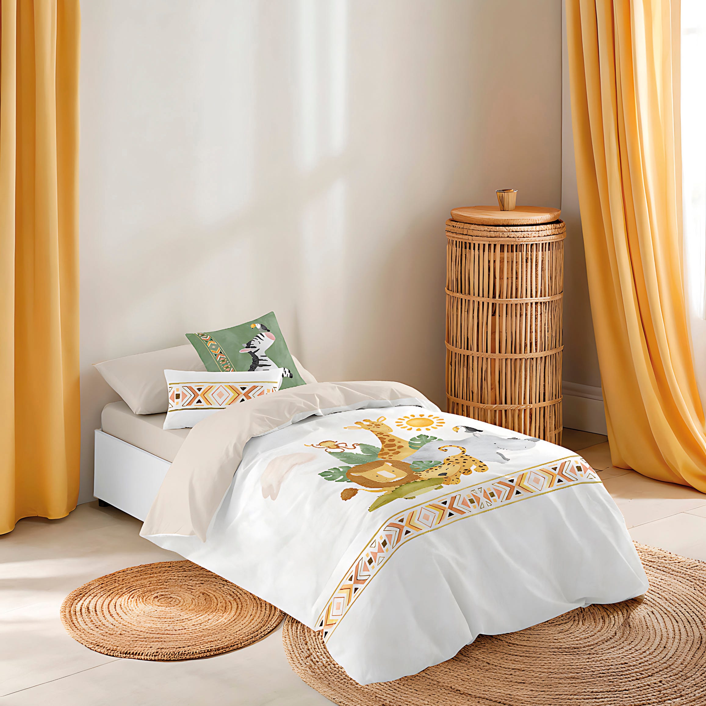 NATURALS Funda Nórdica Estampada Cama 105 Infantil Algodón