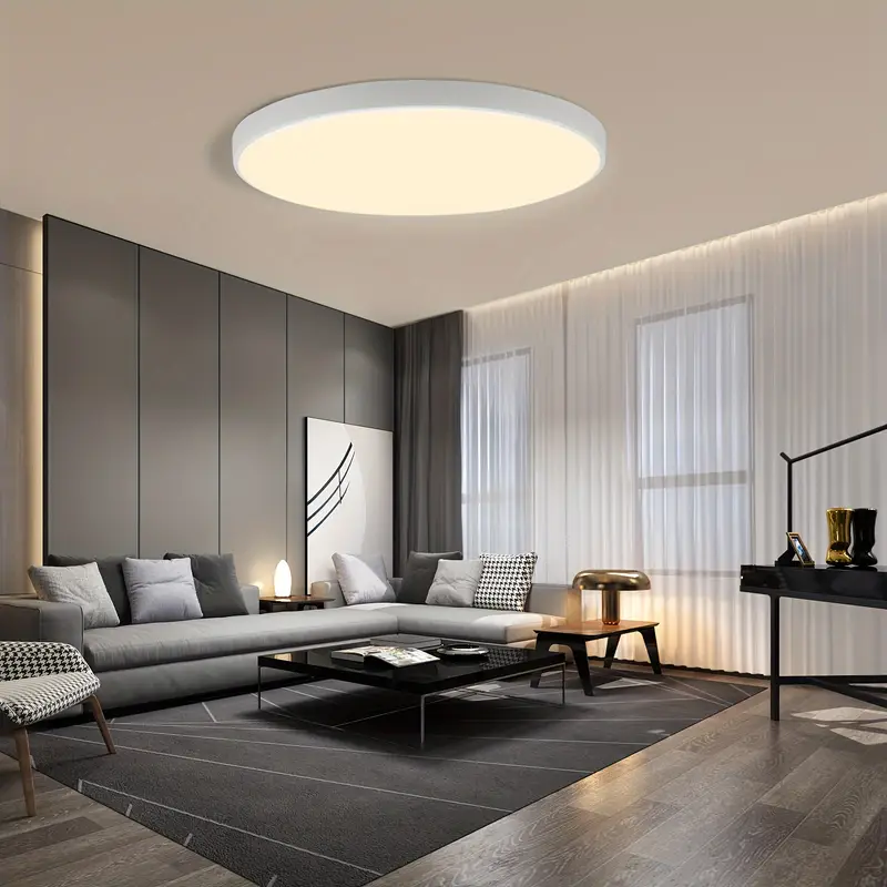 LOVHAUS Lot De 2 Plafonniers LED RGB Ronds, Télécommande, 24W 2400LM, 2700K-6500K, Changement De Couleur - 9