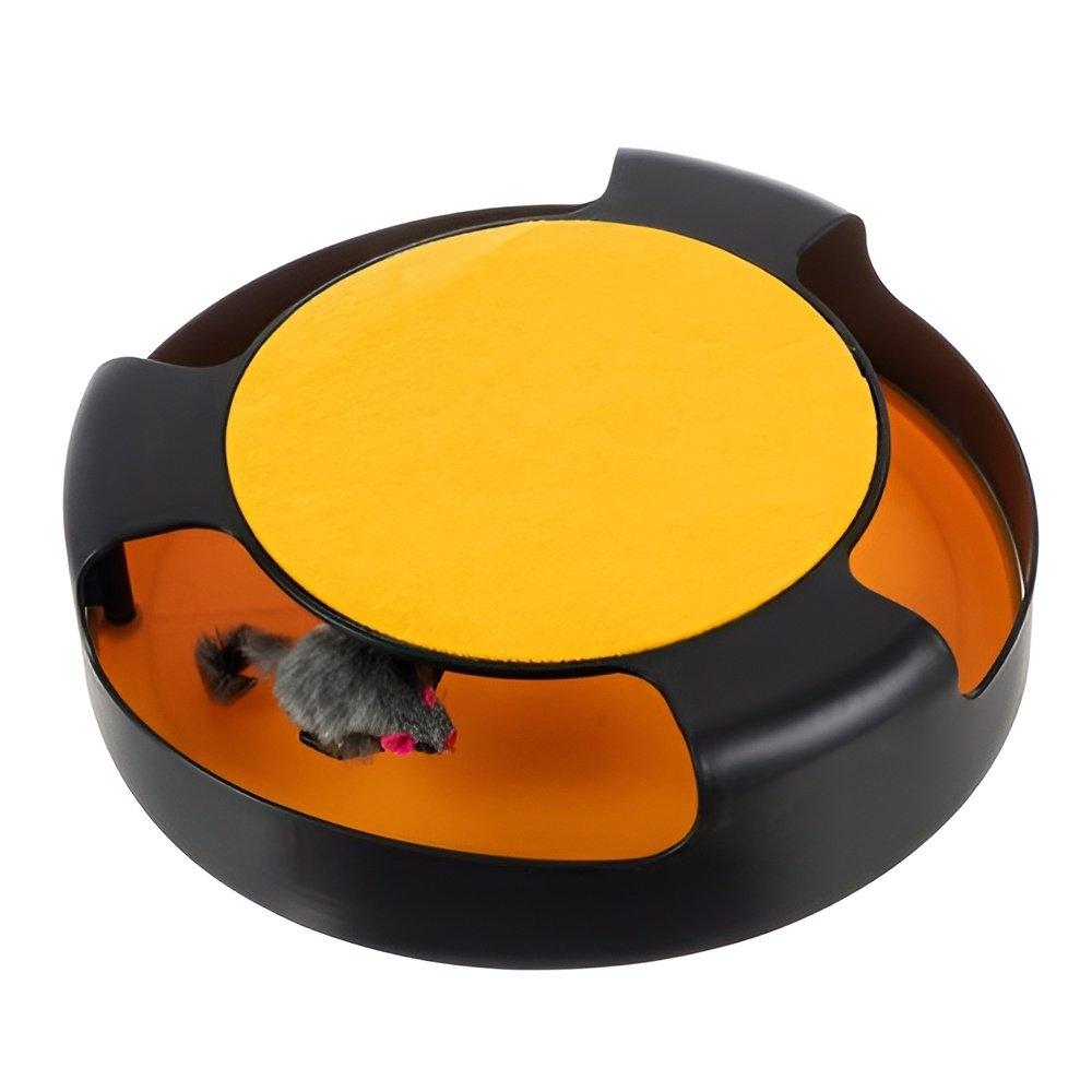 Jouet Interactif 3 En 1 Pour Chat - Kitty Spin Avec Griffoir Et Balle - Structure Variable, Naturel - Pour Chat Seul Ou Multiple - 4