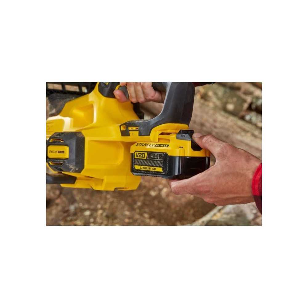 Tronçonneuse 35 cm 18V STANLEY FATMAX V20 SFMCCS630M1-QW - 1 Batterie 4Ah + Chargeur - 6