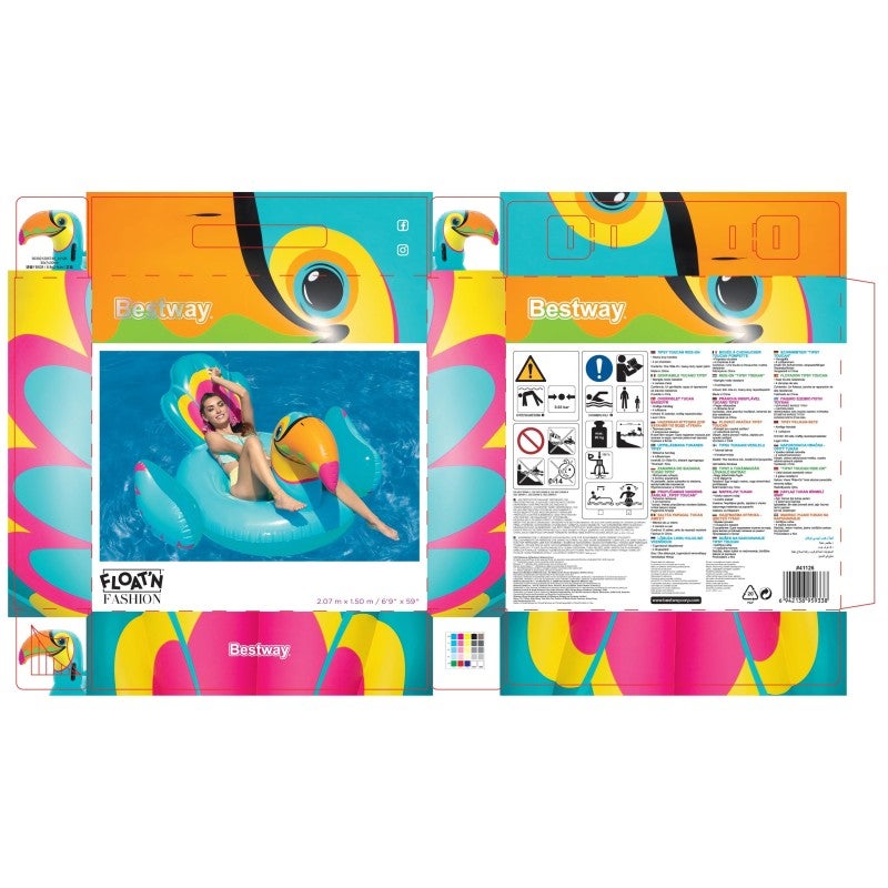 Bestway Bouée XXL chevauchable Toucan 207 x 150 cm - 4