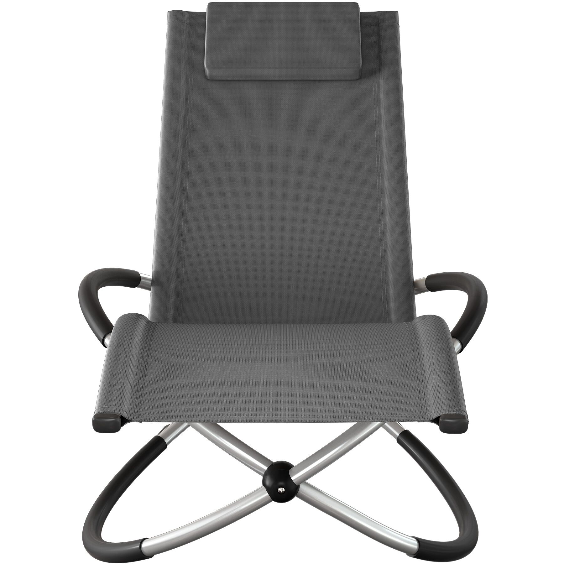 Bain de soleil pliable en acier et textilène avec appuie-tête amovible 150 x 73 x 93 cm TECTAKE - 3