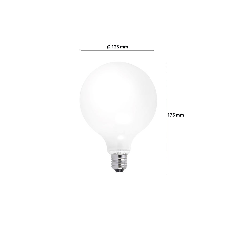 IluminaShop Bombilla LED Inteligente Smart E27 G125 Milky Cristal Dimable CCT 7W WiFi Compatible con Alexa y Google Home 3000+4000+6000 - 6