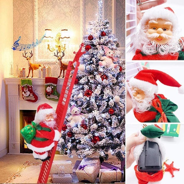 Chaussette De Noël 3D En Forme De Nain - Grande Pochette à Bonbons Décorative Pour Cheminée Ou Sapin (23x49 Cm)