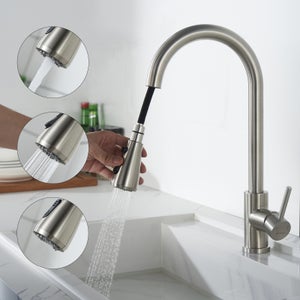 Robinet de Cuisine avec Douchette Extractible avec 3 Modes Robinet d'évier pour Cuisine Rotatif à 360° Mitigeur Cuisine Brossé en Acier Inox Leroy Merlin Les bons plans des petits projets avant l'été