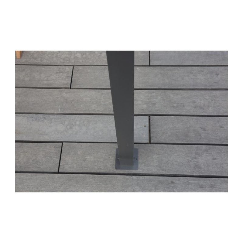 Pergola Anthracite en metal et textilène 8.68 m² - 6